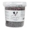 Snack'it Semi-Moist Mini Bones med lam er bløde hundegodbidder med lækker smag. Korn- og glutenfri træningssnack.