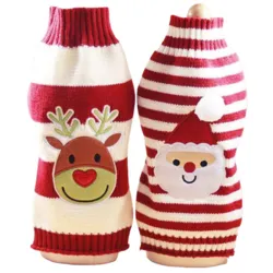 Stribet Julesweater med Rudolf