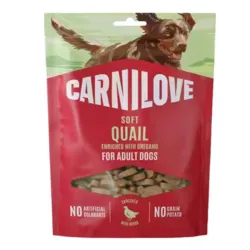 Carnilove Soft Snack Quail with Oregano hundegodbidder i pose
