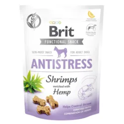 Brit Functional Snack Antistress hundegodbidder med rejer og hamp