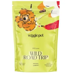 VeggiePet Wild Road Trip Banana plantebaserede hundegodbidder i pose 100g