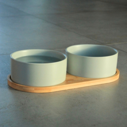 Ollipet rund bambusholder | dobbelt