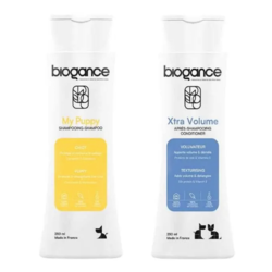 Biogance hvalpeshampoo og balsam sæt giver den optimale pelspleje til din skønne hundehvalp
