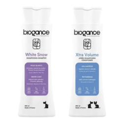 Biogance White Snow Shampoo og Conditioner sæt til hunde med hvid pels