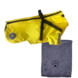 Ollipet Aqua Explorer Regnjakke med håndklæde sæt z1