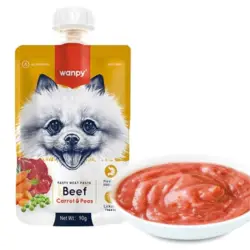 Wanpy Tasty Meat Beef, Carrot & Pea |  Vådfoder 90g