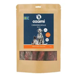 100% naturlige tyggeruller med lækker oksesmag til hunde