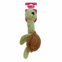 KONG Scruffs Turtle – plyslegetøj til hunde med lang hals og indbygget squeaker for ekstra sjov leg