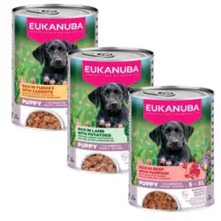 Eukanuba vådfoder til hvalpe i flere smagsvarinter