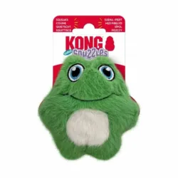 Grønt plyslegetøj formet som frø – KONG Snuzzles Mini Frog til små hunde og hvalpe