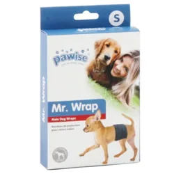 Pawise Gentleman Wrap fås i flere størrelser – fra XS til XL – så den passer perfekt til både små og store hanhunde