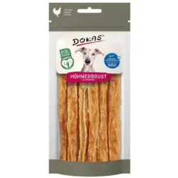 Dokas Kyllingebryststrimler 50g -Naturlige premium godbidder lavet af lækker og fedtfattig kyllingefilet
