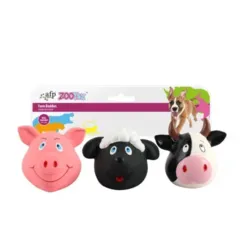 AFP Zootex Farm Buddies 3-pak med gris, ko og får til hunde