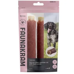 Faunakram filled rawhide roll med and 13,5 cm 2 stk i pose