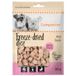Companion Duck Freeze-dried Dice 40g frysetørrede hundegodbidder med and