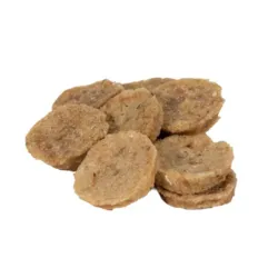 Sprøde salmon chips til hunde – en naturlig fiskesnack med lækker smag og god tyggetekstur.