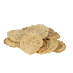 Lyse og sprøde cod chips til hunde – en lækker fiskesnack med god tyggetekstur.