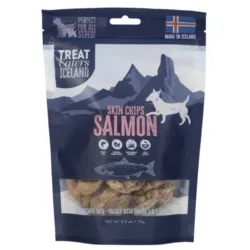 Treateaters Salmon Skin Chips hundesnack med lakseskind i pose