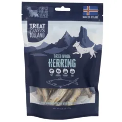 Treat Eaters Iceland Dried Whole Herring – tørrede hele sild til hunde, lavet som naturlige fiskegodbidder fra Island.