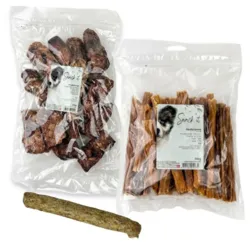 Pakketilbud med Snack’it hestemix og Ozami hundesnack til hund