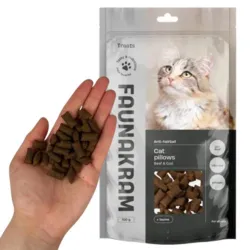 Anti hairball kattegodbidder med okse og torsk til katte