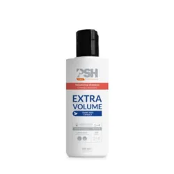 PSH Extra Volume Shampoo 100 ml er en professionel hundeshampoo med vindruekerneekstrakt. Velegnet til lang og krøllet pels.