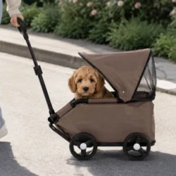 Ollipet For Wagging Tails Trækvogn til små hunde med opklappelig kaleche