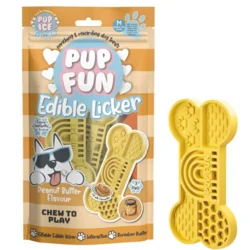 PupFun Spiselig slikkeplade | Peanut 3stk.