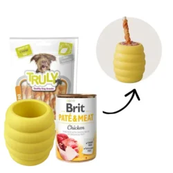 Ollipet Honey Lick Pot brugt til hjemmelavet hundeis med vådfoder