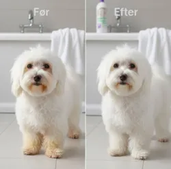 Denne shampoo fjerner effektivt misfarvninger i pelsen