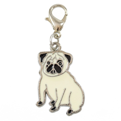 Hundecharms m. hunderacer - Mops