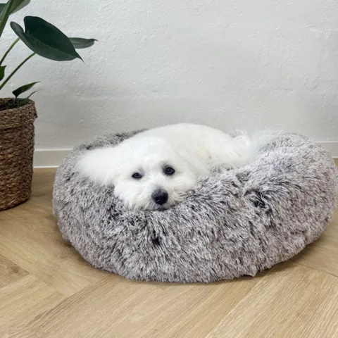 Ollipet Soft Cloud Donut Hundeseng i Ombre Khaki er i lækkert design og materiale