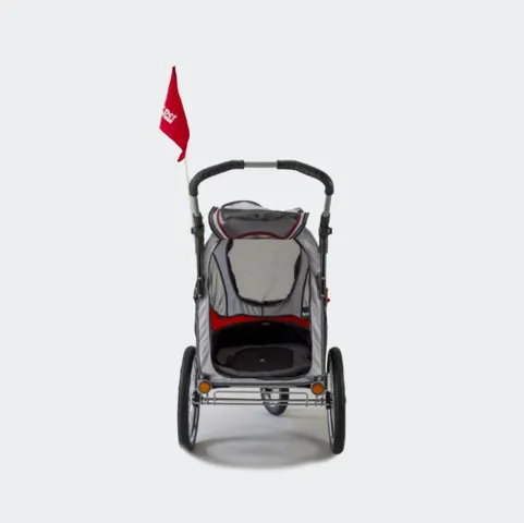 Innopet hundeklapvogn Sporty Dog Trailer Deluxe inkl. cykelstang + regnovertræk - farve: