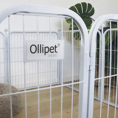 Ollipet hvalpegård m. stokke og gulvbeskytter | 100cm. Høj
