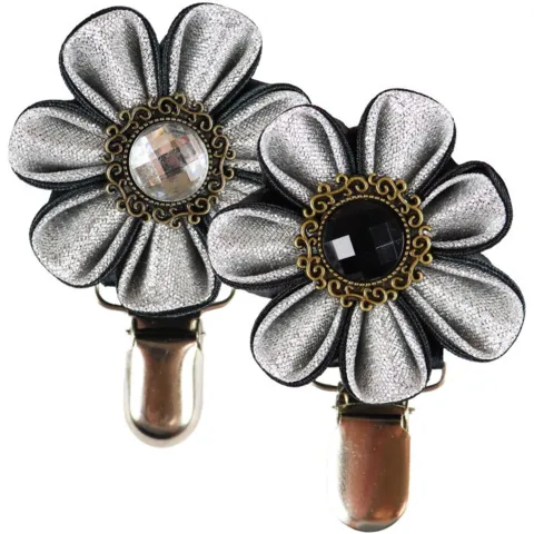 Ollipet Nummerclips | Sølv Blomst