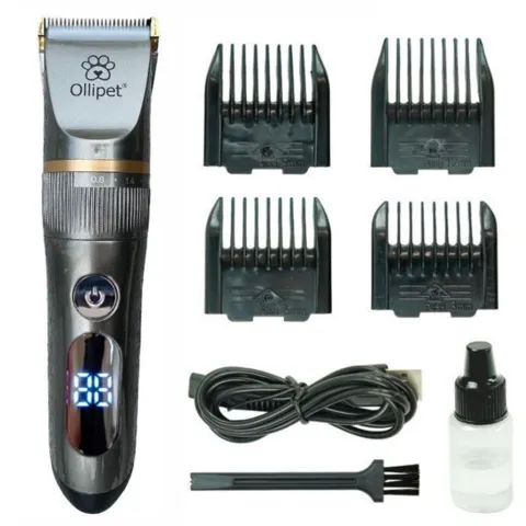 Ollipet Cool Clipper hundetrimmer m. afstandskamme, oplader m.m.