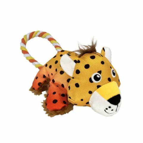 Kong Cozie Tuggz Cheetah er et slidstærkt hundelegetøj til den energiske hund