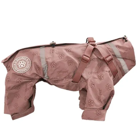 Praktisk regndragt til mindre hunde | Rosa