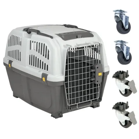 Pakketilbud | Skudo 4 hundetransportbur med hjul