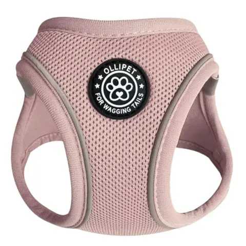 Ollipet hundesele i flot rosa farve. Selen er af mesh stof og kan derfor bruges som kølevest.