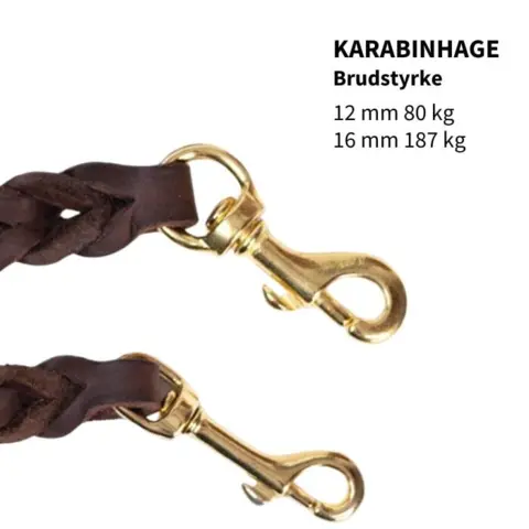 Walk'it Justerbar Dressurline Læder/messing