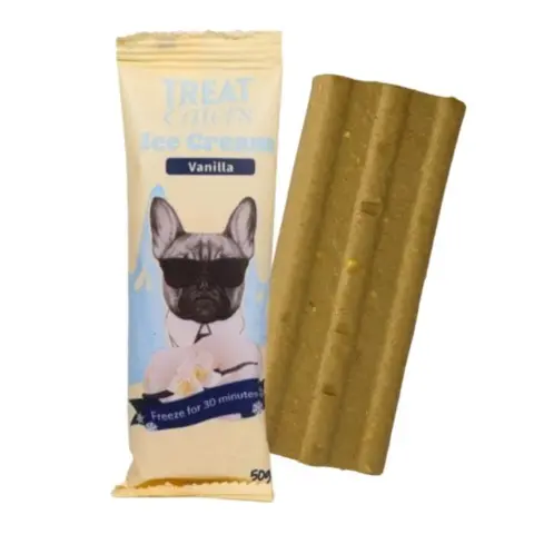 Hundeis med vanilje smag til de varme hunde