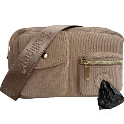 Ollipet Bijou Crossbody Godbidstaske | med udtræk til pølleposer