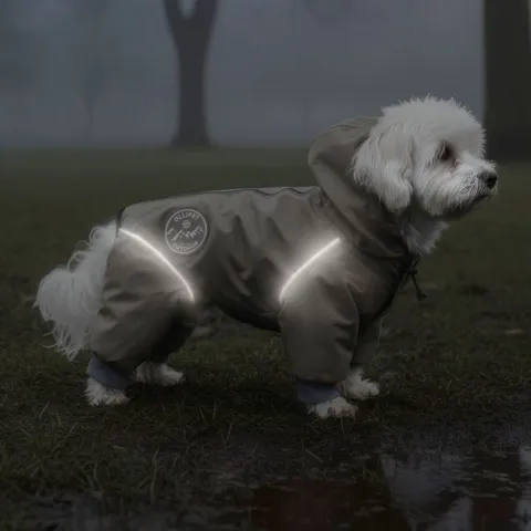 Ollipet Doodle rain coat med refleks