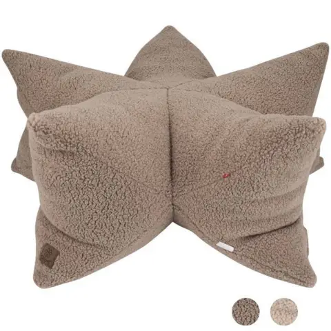 Ollipet StarNest Hundeseng med  Teddystof i flot Khaki farve
