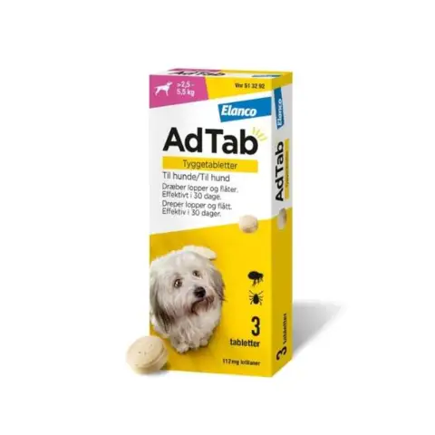 AdTab Tyggetabletter | Loppe- og flåtmiddel