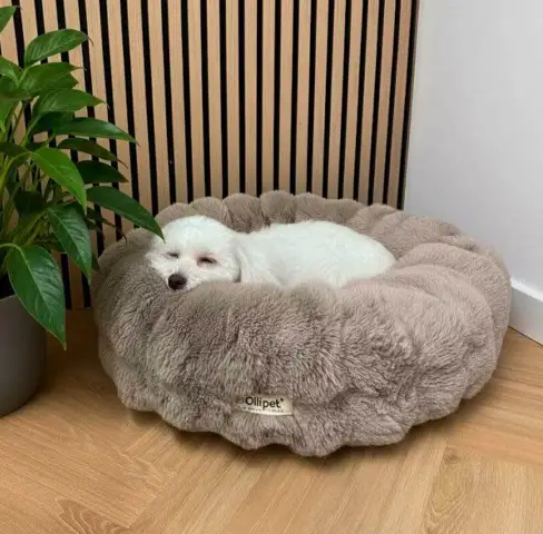 Ollipet Soft Wave Luksus Donutseng | Khaki