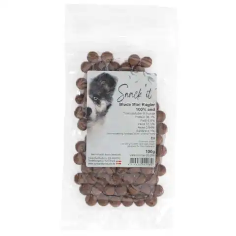 Snack'it Bløde Mini Kugler, singleprotein | 100g