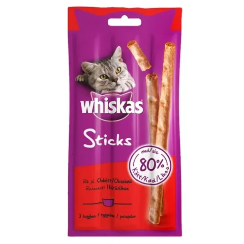 Whiskas Kattesticks rig på oksekød