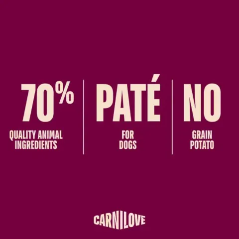 Carnilove paté hundefoder med 70 procent animalske ingredienser uden korn og kartoffel